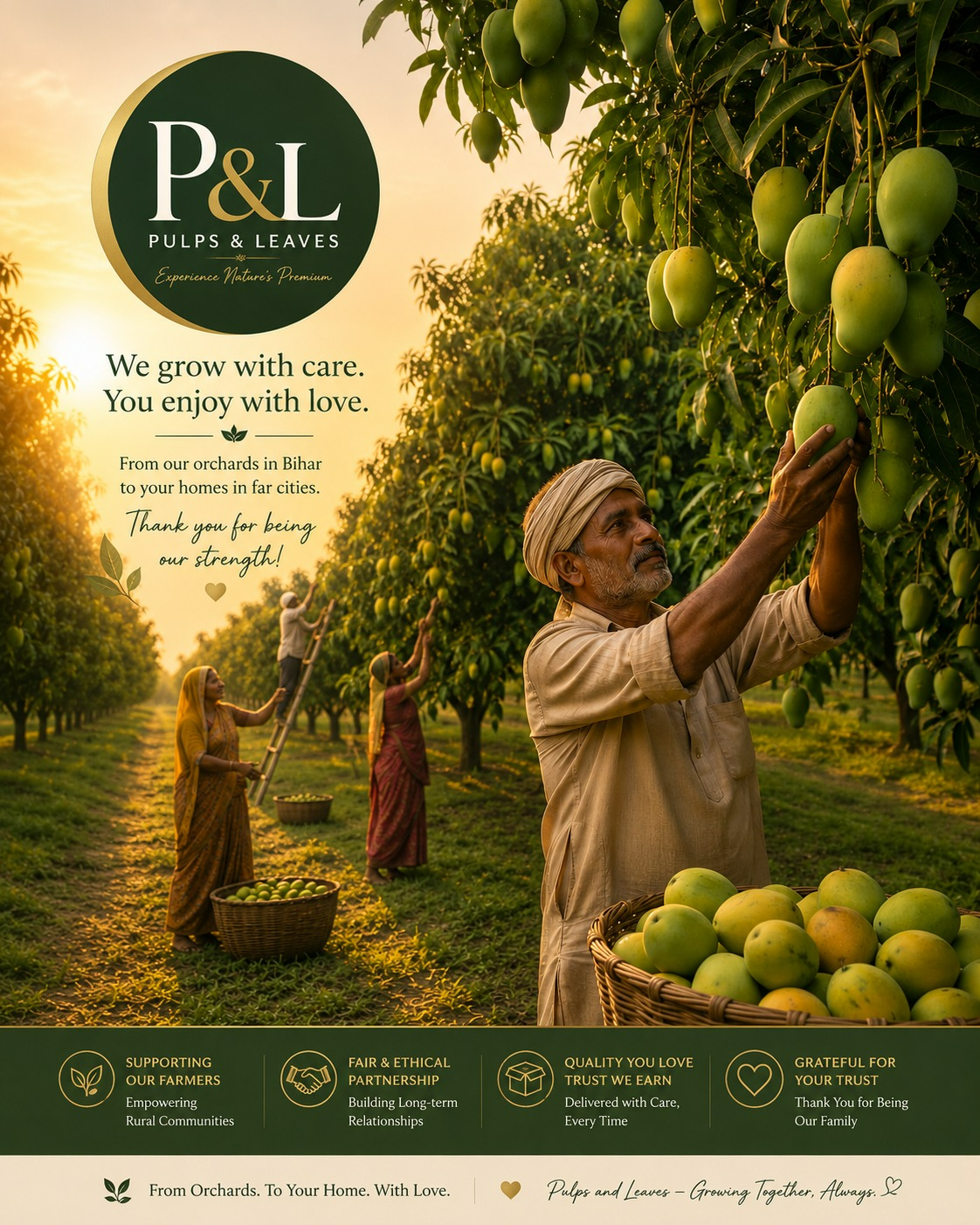 Pulps and Leaves orchard harvest